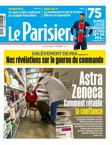 Le Parisien du Mardi 20 Avril 2021