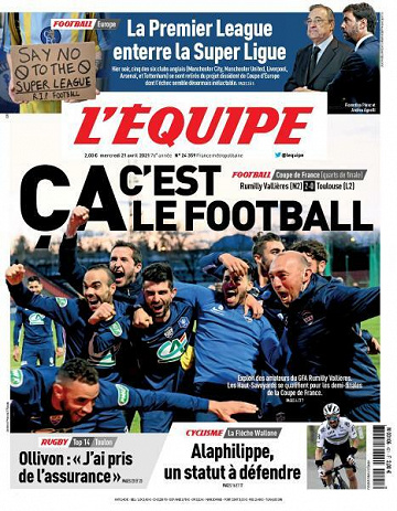 L’equipe du Mercredi 21 Avril 2021