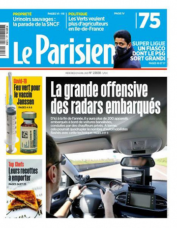 Le Parisien du Mercredi 21 Avril 2021