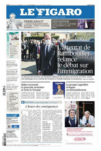 Le Figaro du Lundi 26 Avril 2021