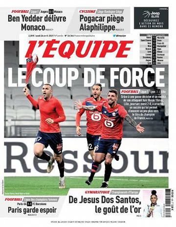 L’equipe du Lundi 26 Avril 2021