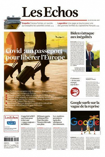 Les Echos du Jeudi 29 Avril 2021