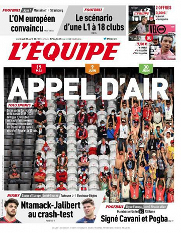 L’equipe du Vendredi 30 Avril 2021