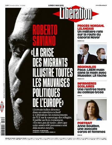 Libération du Lundi 3 Mai 2021