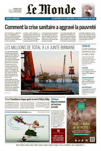 Le Monde du Mercredi 5 Mai 2021