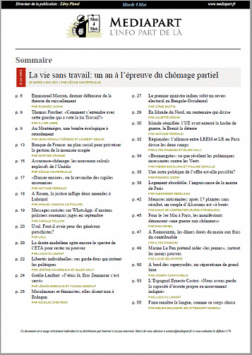 Mediapart du Mardi 4 Mai 2021