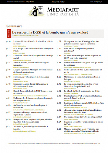 Mediapart Du Mercredi 5 Mai 2021 (Edition le soir)