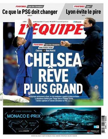 L’equipe du Jeudi 6 Mai 2021