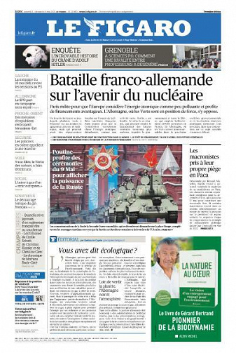 Le Figaro du Samedi 8 et Dimanche 9 Mai 2021
