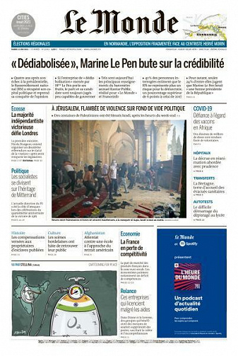 Le Monde du Mardi 11 Mai 2021