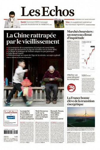 Les Echos du Mercredi 12 et Jeudi 13 Mai 2021