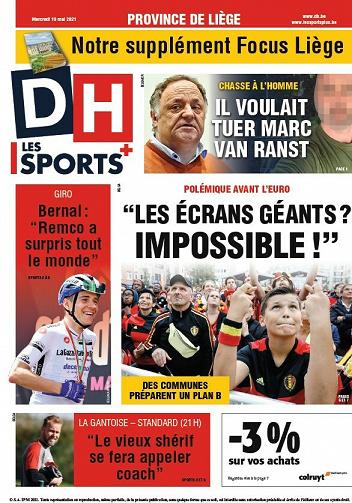 La Dernière Heure - 6 éditions - Mercredi 19 Mai 2021