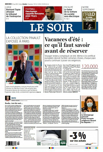 Le Soir - 2 éditions (BXL + Wallonie) - Mercredi 19 Mai 2021