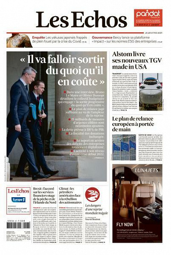Les Echos du Jeudi 27 Mai 2021