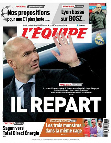 L’equipe du Vendredi 28 Mai 2021