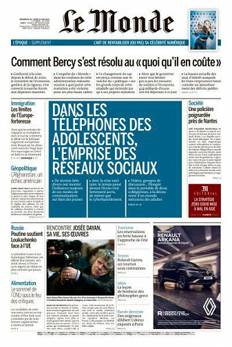 Le Monde du Dimanche 30 et Lundi 31 Mai 2021