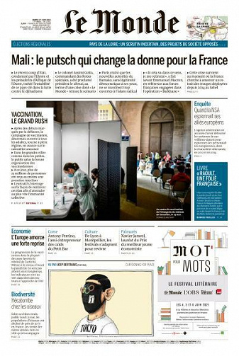 Le Monde du Mardi 1er Juin 2021