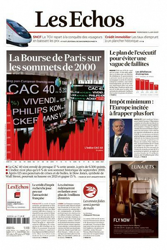 Les Echos du Mercredi 2 Juin 2021