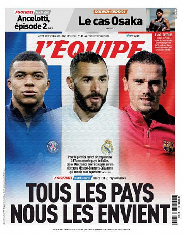 L’equipe du Mercredi 2 Juin 2021