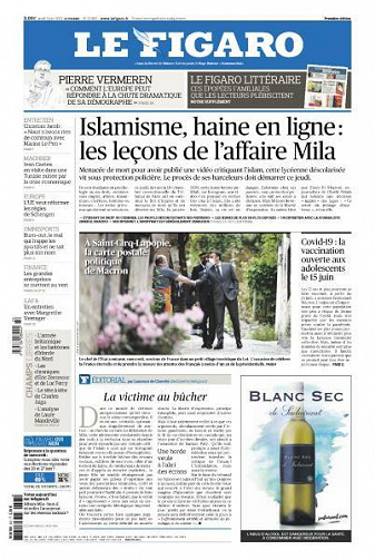 Le Figaro du Jeudi 3 Juin 2021