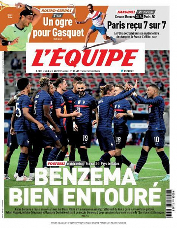 L’equipe du Jeudi 3 Juin 2021