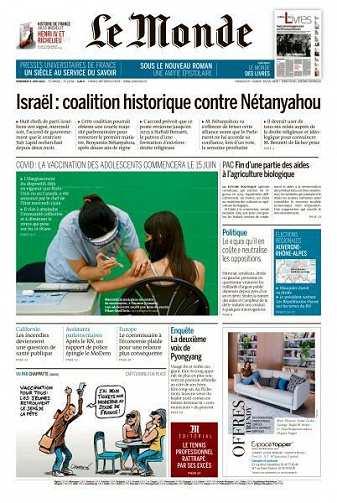 Le Monde du Vendredi 4 Juin 2021