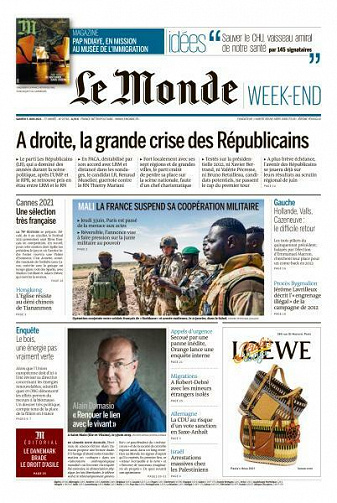 Le Monde du Samedi 5 Juin 2021