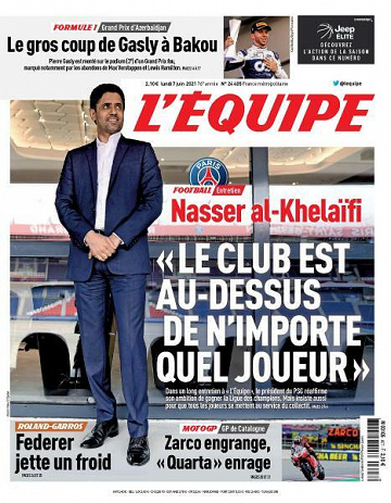 L’equipe du Lundi 7 Juin 2021