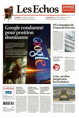 Les Echos du Mardi 8 Juin 2021