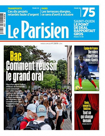 Le Parisien du Mardi 8 Juin 2021