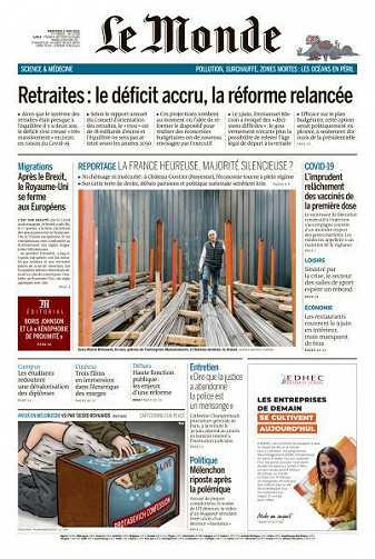 Le Monde du Mercredi 9 Juin 2021