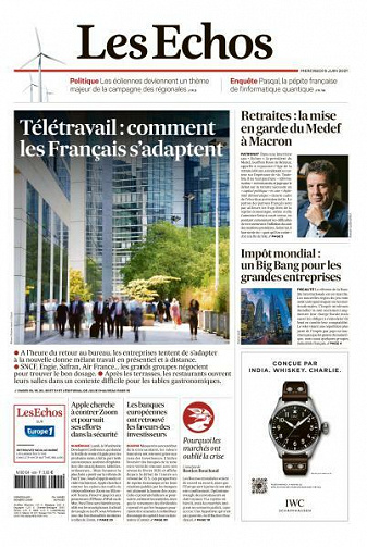 Les Echos du Mercredi 9 Juin 2021