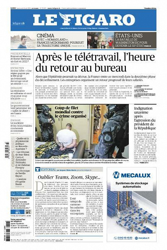 Le Figaro du Mercredi 9 Juin 2021
