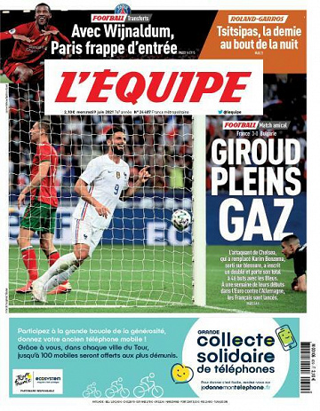L’equipe du Mercredi 9 Juin 2021