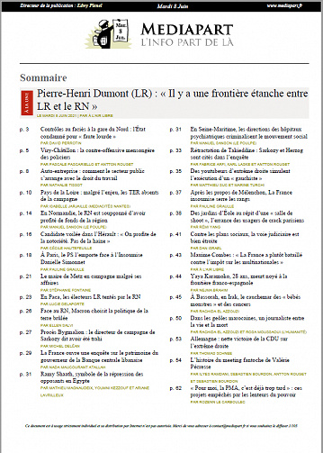 Mediapart du Mardi 8 Juin 2021 (Edition le soir)
