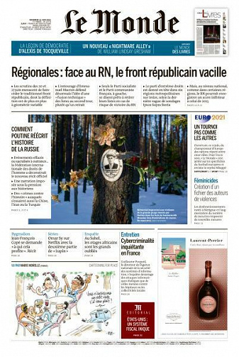 Le Monde du Vendredi 11 Juin 2021