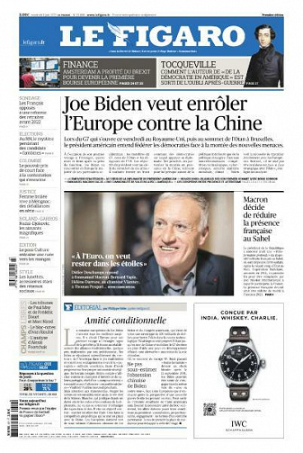 Le Figaro du Vendredi 11 Juin 2021
