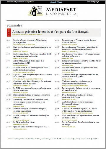 Mediapart du Samedi 12 Juin 2021 (Edition le soir)