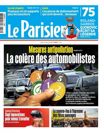 Le Parisien du Lundi 14 Juin 2021