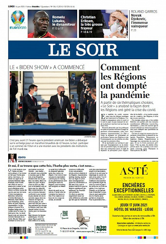 Le Soir (BXL+Wallonie) - 14 Juin 2021