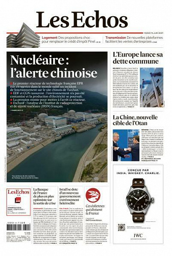 Les Echos du Mardi 15 Juin 2021