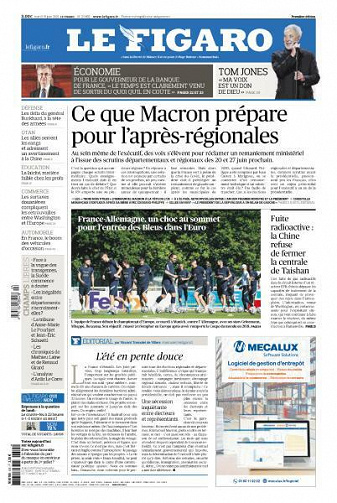 Le Figaro du Mardi 15 Juin 2021