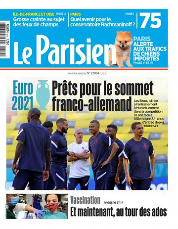 Le Parisien du Mardi 15 Juin 2021
