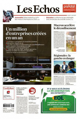 Les Echos du Jeudi 17 Juin 2021