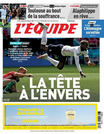 L’equipe du Dimanche 20 Juin 2021