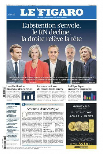 Le Figaro du Lundi 21 Juin 2021