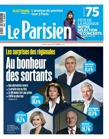 Le Parisien du Lundi 21 Juin 2021