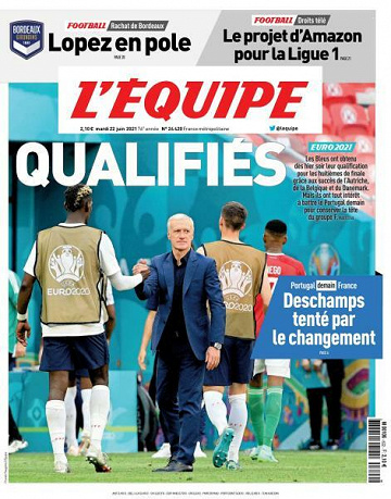 L’equipe du Mardi 22 Juin 2021