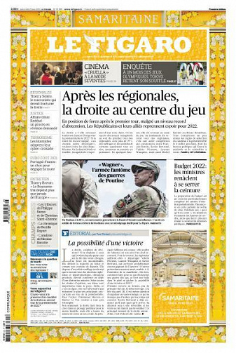 Le Figaro du Mercredi 23 Juin 2021