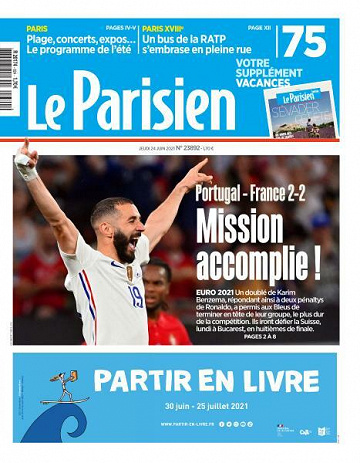 Le Parisien du Jeudi 24 Juin 2021